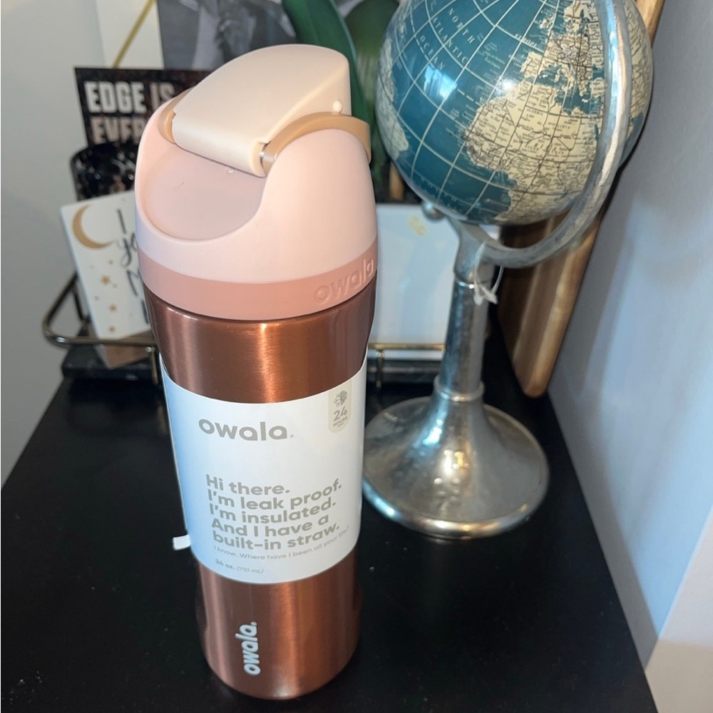 Owala Copper and Pink Insulated Tumbler with Straw SOLD OUT